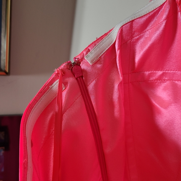 Strapless Jeweled Pink Prom Dress - Picture 6 of 17